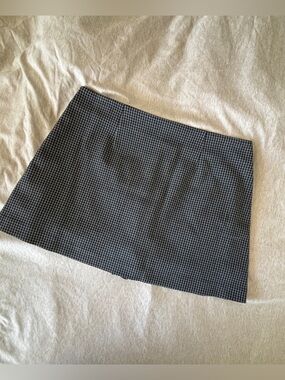 GAP Charcoal Grey Plaid Mini Skirt with Skort